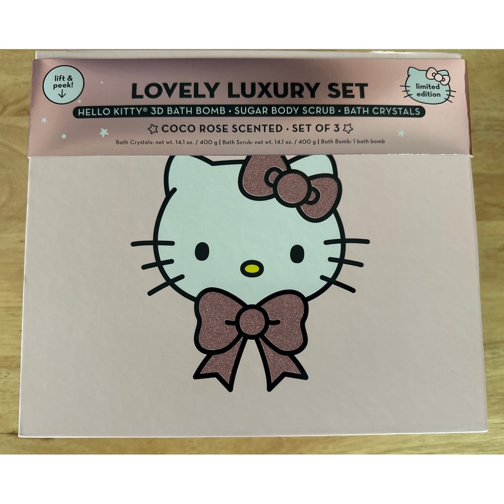 The Creme Shop Limited Edition X Hello Kitty Coco Rose 3 Pc Lovely Luxury Set